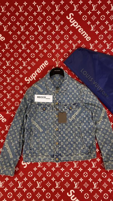 Lv supreme hot sale blue jacket