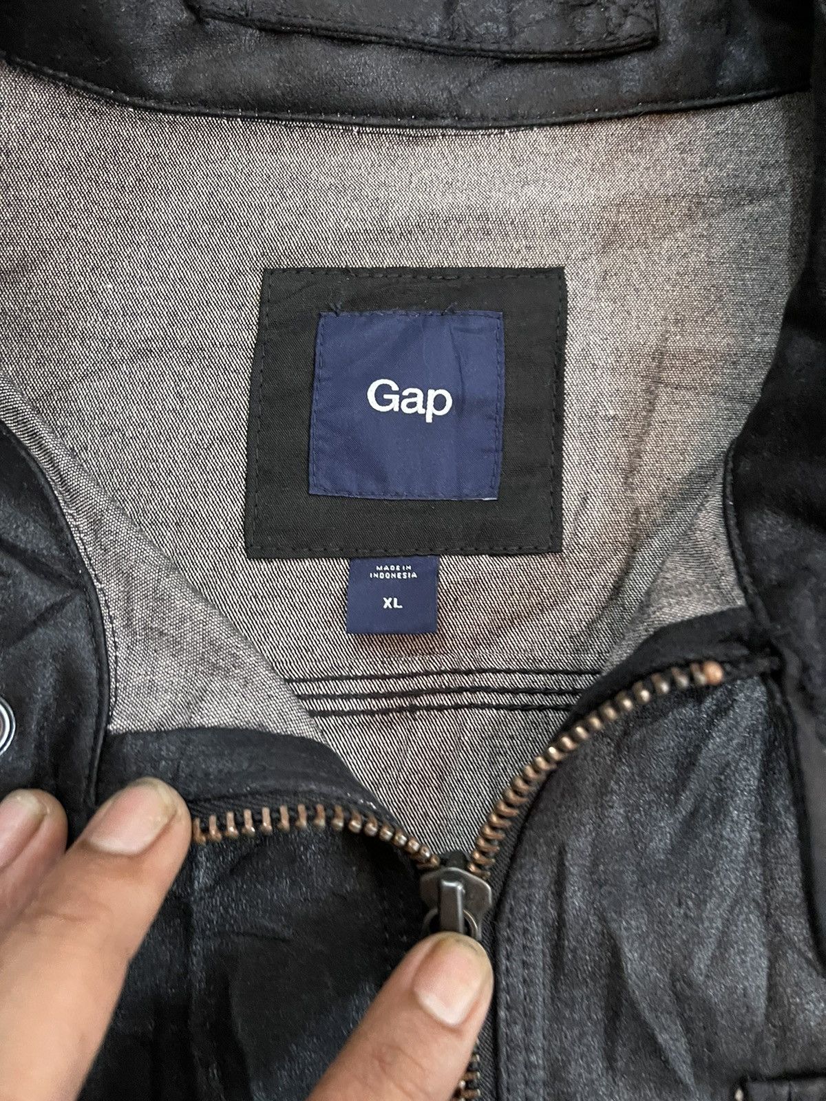 Gap × Vintage Vintage Gap Leather Jcket Size US L / EU 52-54 / 3 - 2 Thumbnail
