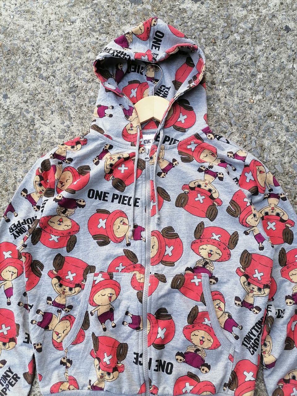 One Piece Allover Print Zipper Hoodie