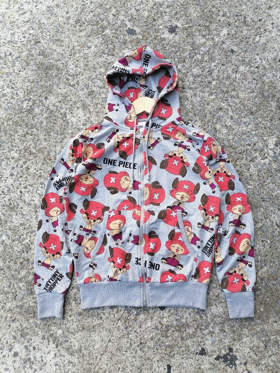 One Piece Allover Print Zipper Hoodie