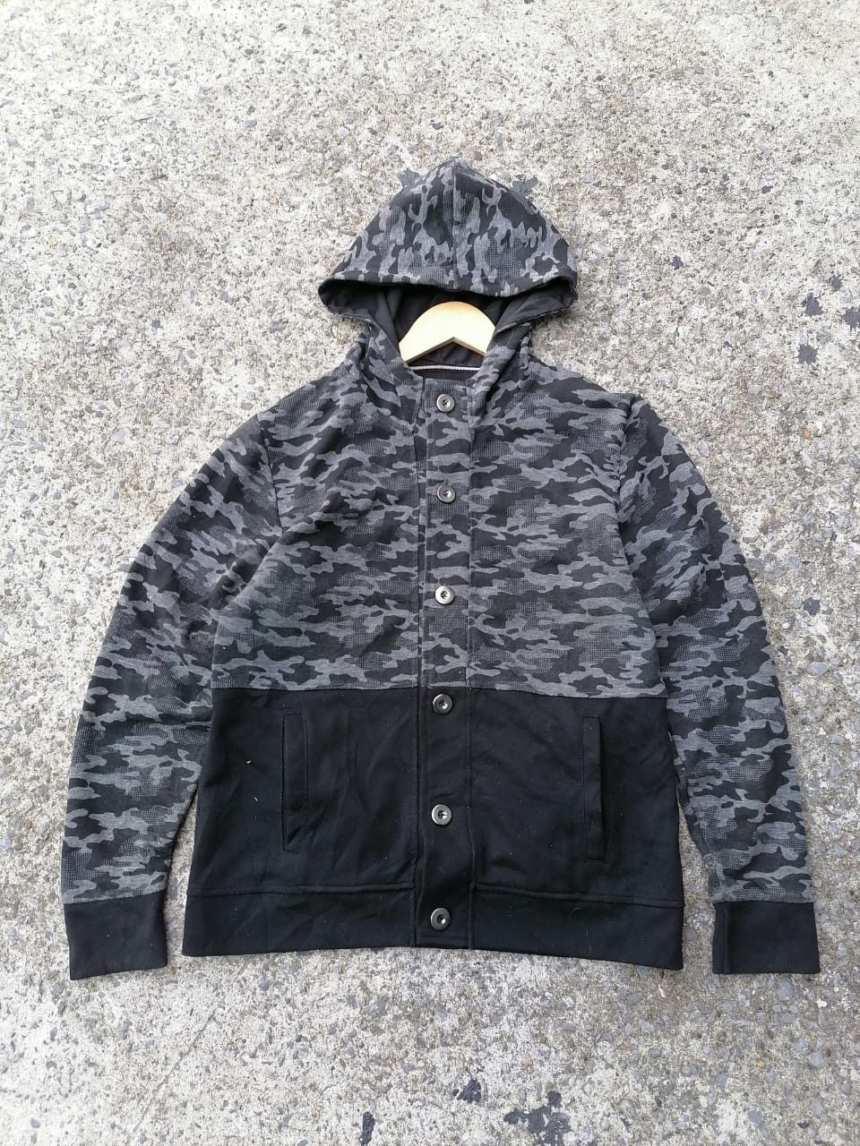 Japanese Brand Semanticdesign Camo Button Hoodie Size US M / EU 48-50 / 2 - 1 Thumbnail