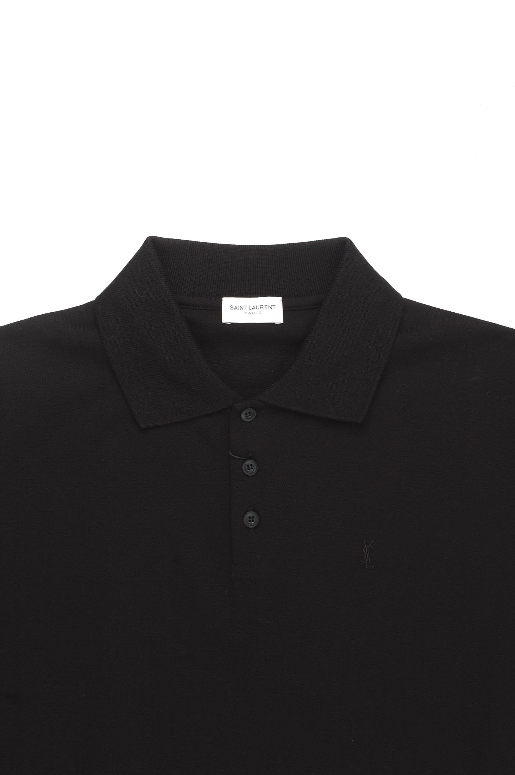 Saint Laurent Paris Original Saint Laurent Men Polo Black Shirt Size US M / EU 48-50 / 2 - 2 Thumbnail