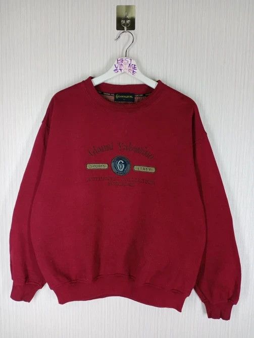 Gianni Valentino × Valentino × Vintage Vintage 90's Gianni Valentino Embroidered Logo Sweatshirt Size US L / EU 52-54 / 3 - 2 Thumbnail