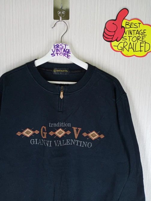 Gianni Valentino × Valentino × Vintage Vintage Gianni Valentino Embroidered Logo Crewneck Size US L / EU 52-54 / 3 - 5 Thumbnail