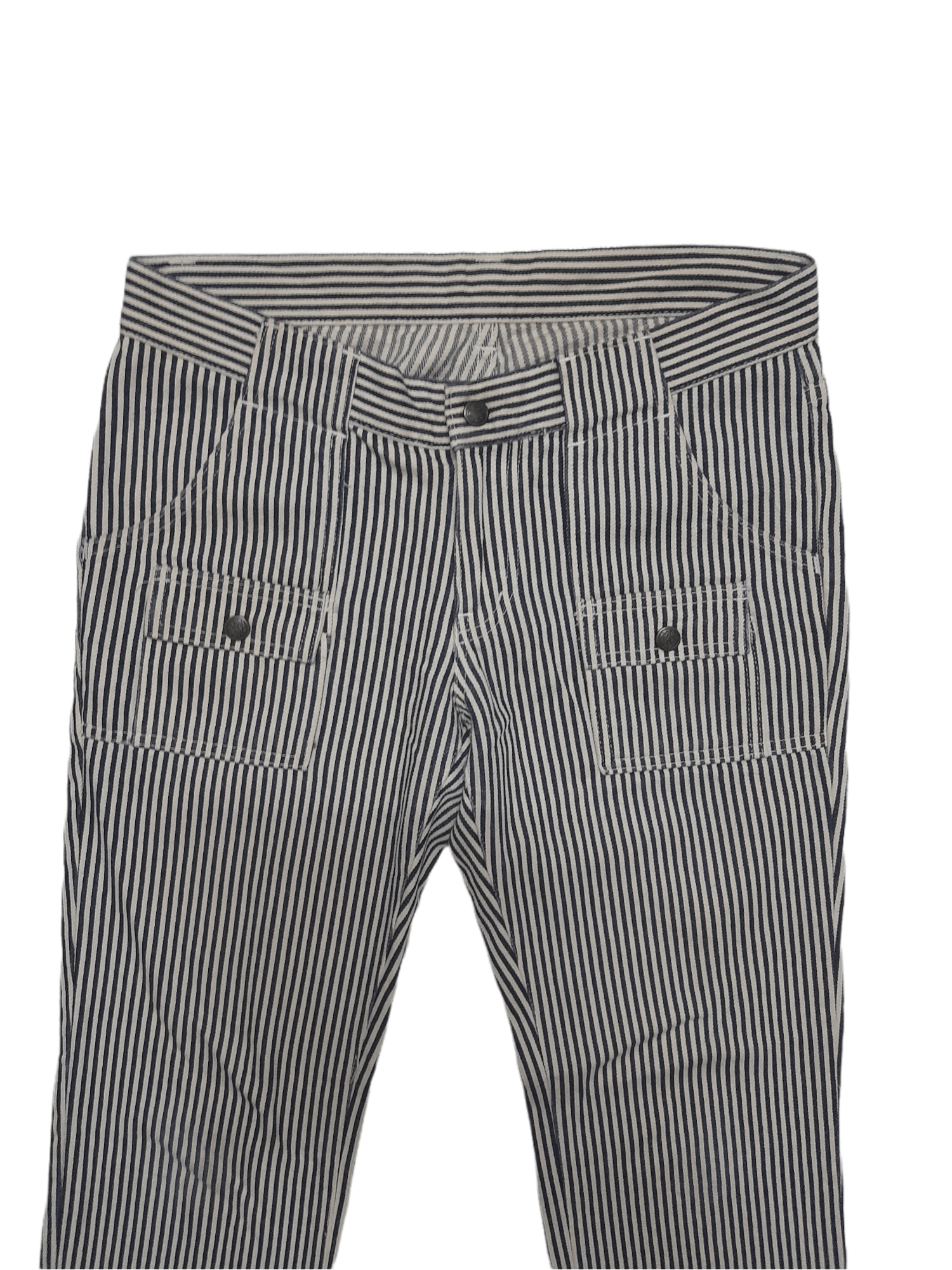 Beams Plus BeamsBoy Japan Hickory Stripe Denim Bush Pant (E286) Size US 30 / EU 46 - 2 Thumbnail