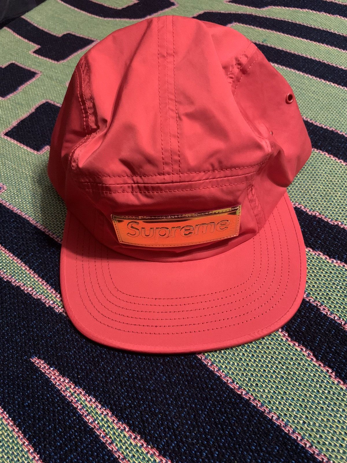 Supreme SS17 iridescent Camp cap red Size ONE SIZE - 1 Thumbnail
