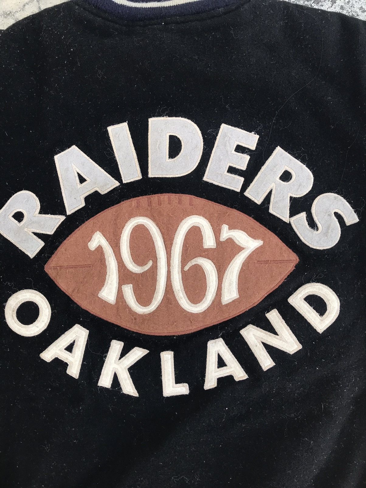 NFL × Vintage Vintage Raiders Varsity Jacket Size US M / EU 48-50 / 2 - 4 Thumbnail