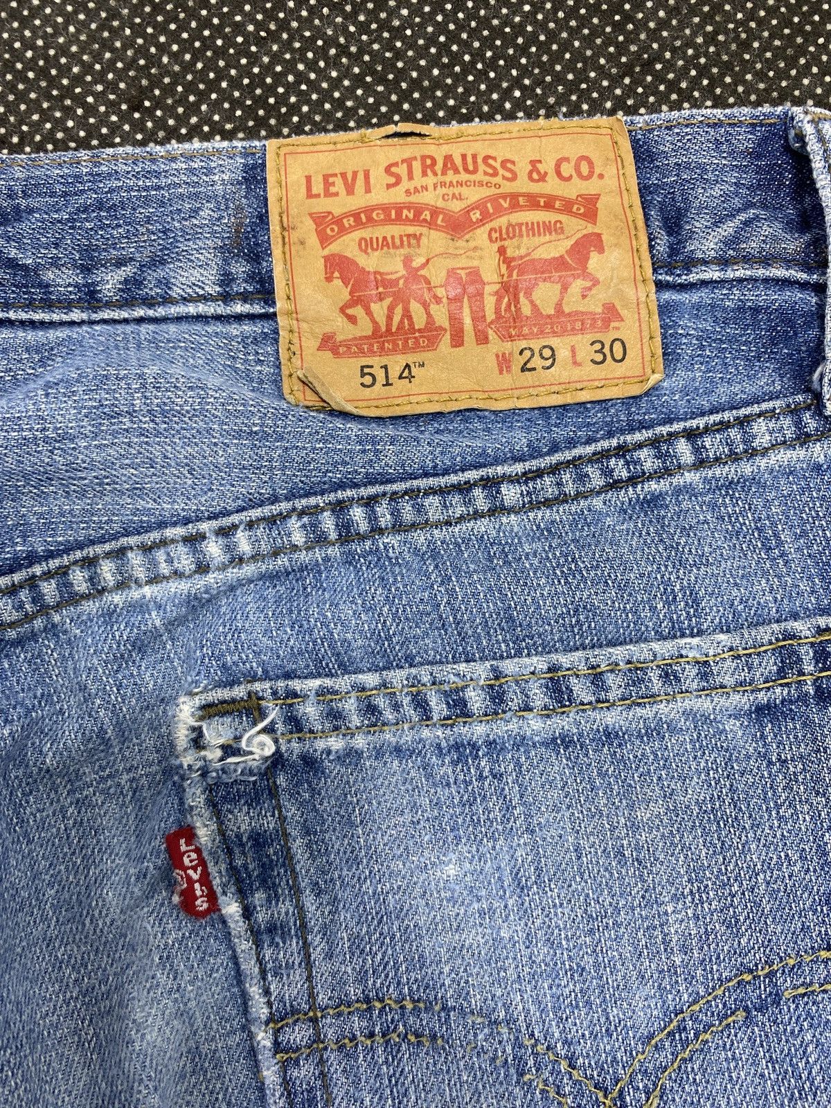 Jean × Levi's × Vintage VINTAGE LEVIS 514 BLUE WASH JEANS-J393 Size US 31 - 12 Thumbnail