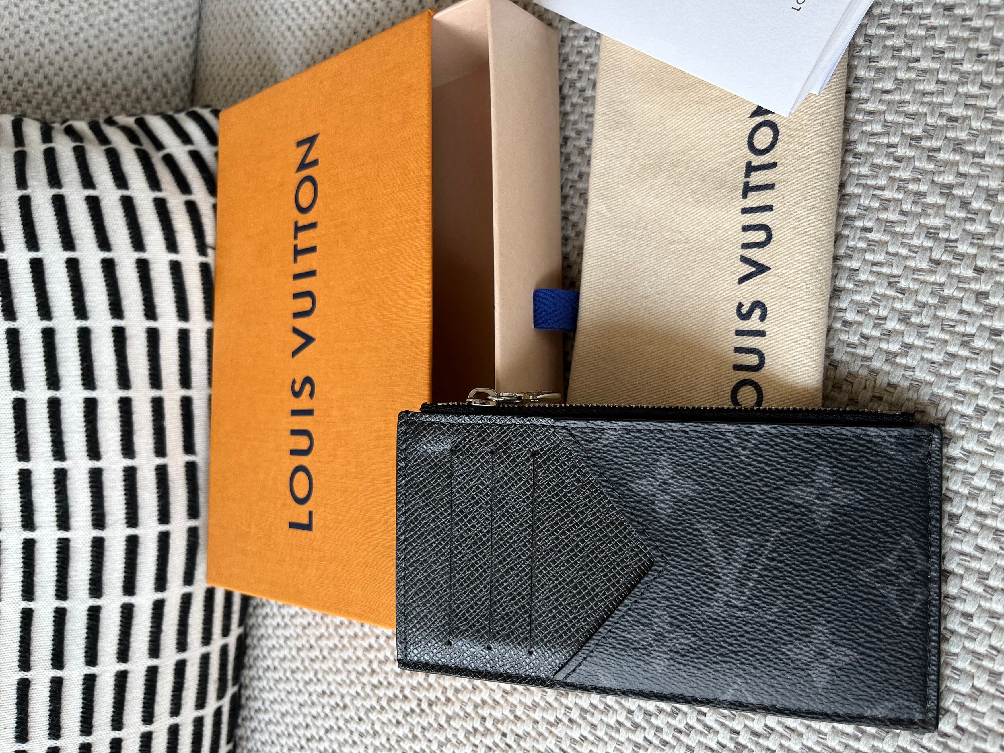 Louis Vuitton LV Coin Card Holder eclipse Grey Cloth ref.955983 - Joli  Closet