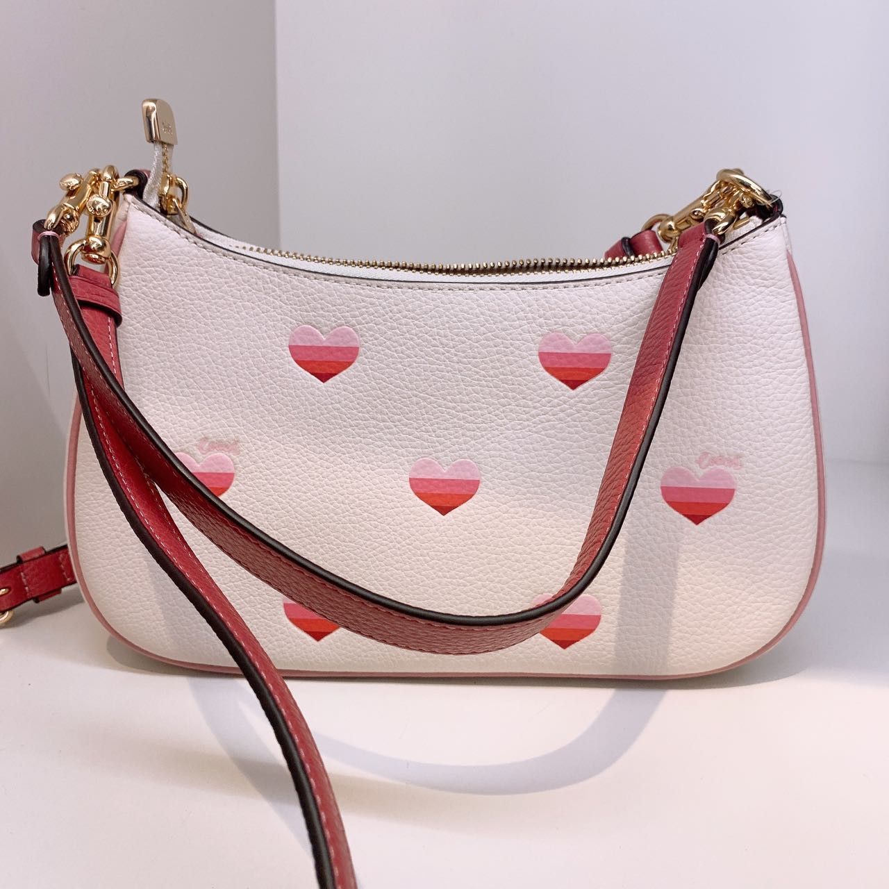 Coach Teri Shoulder Bag With Stripe Heart Print Size ONE SIZE - 5 Thumbnail
