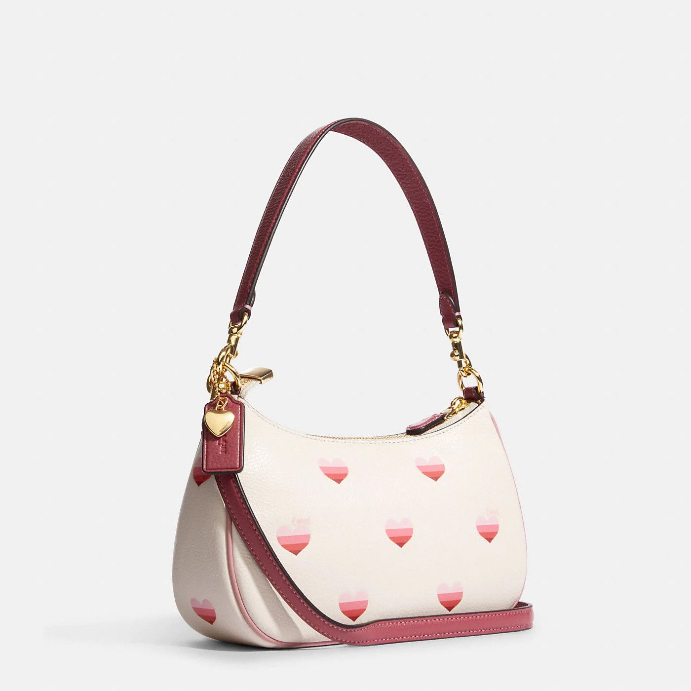 Coach Teri Shoulder Bag With Stripe Heart Print Size ONE SIZE - 9 Thumbnail