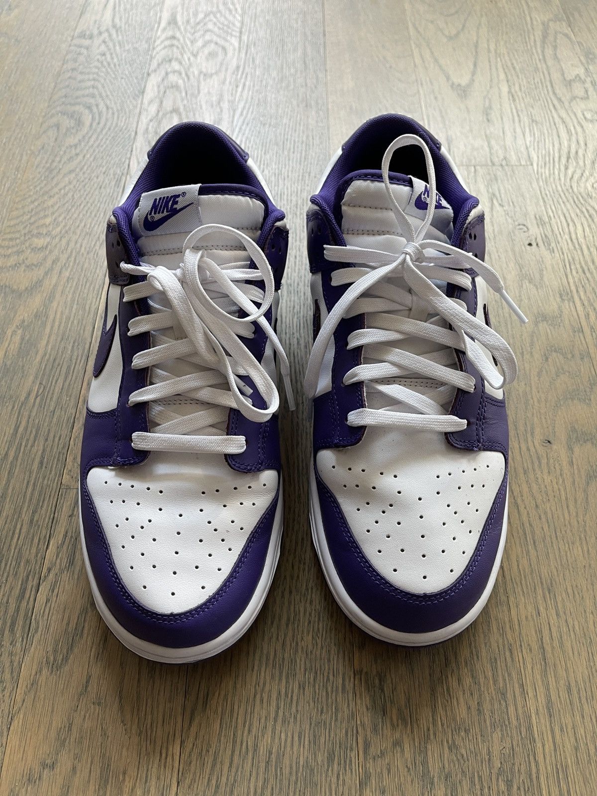 Nike Dunk Low Championship Purple Size 11.5 Size US 11.5 / EU 44-45 - 2 Thumbnail