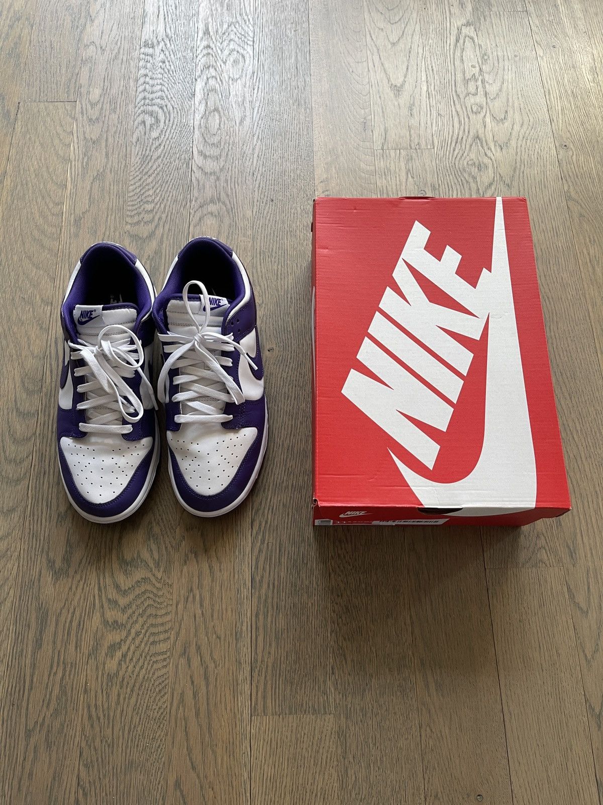 Nike Dunk Low Championship Purple Size 11.5 Size US 11.5 / EU 44-45 - 12 Thumbnail