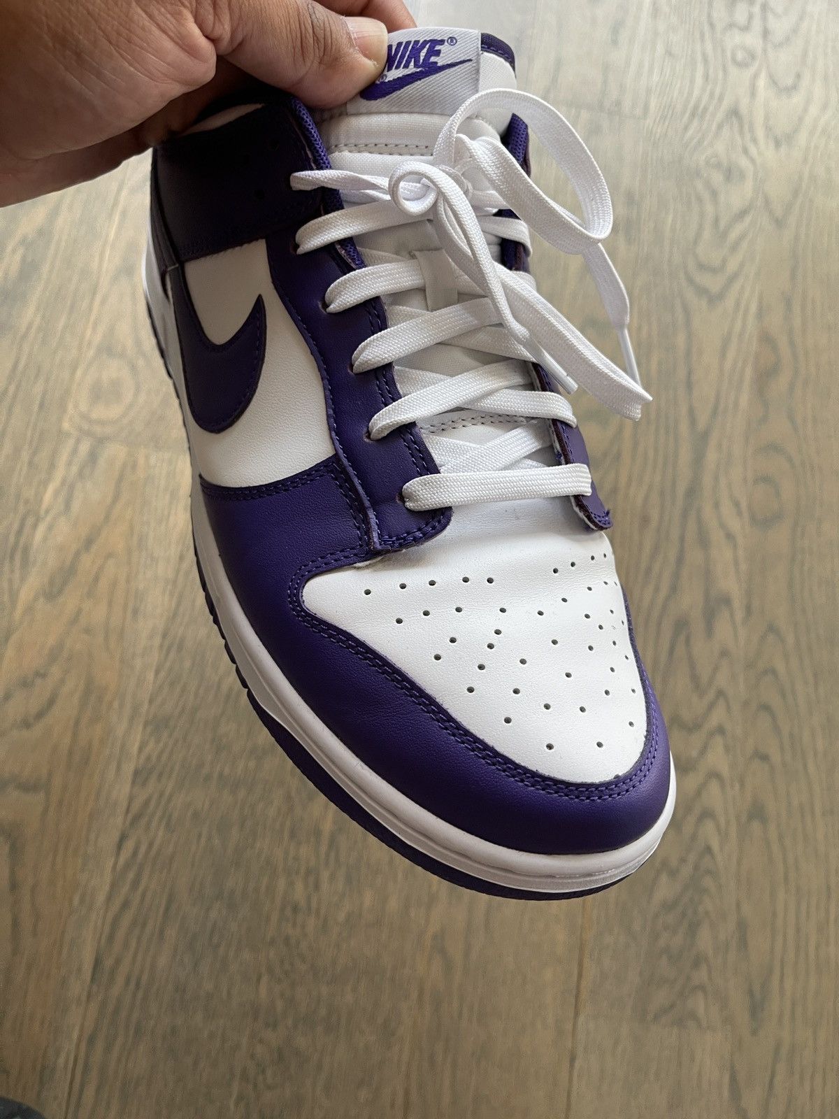 Nike Dunk Low Championship Purple Size 11.5 Size US 11.5 / EU 44-45 - 3 Thumbnail
