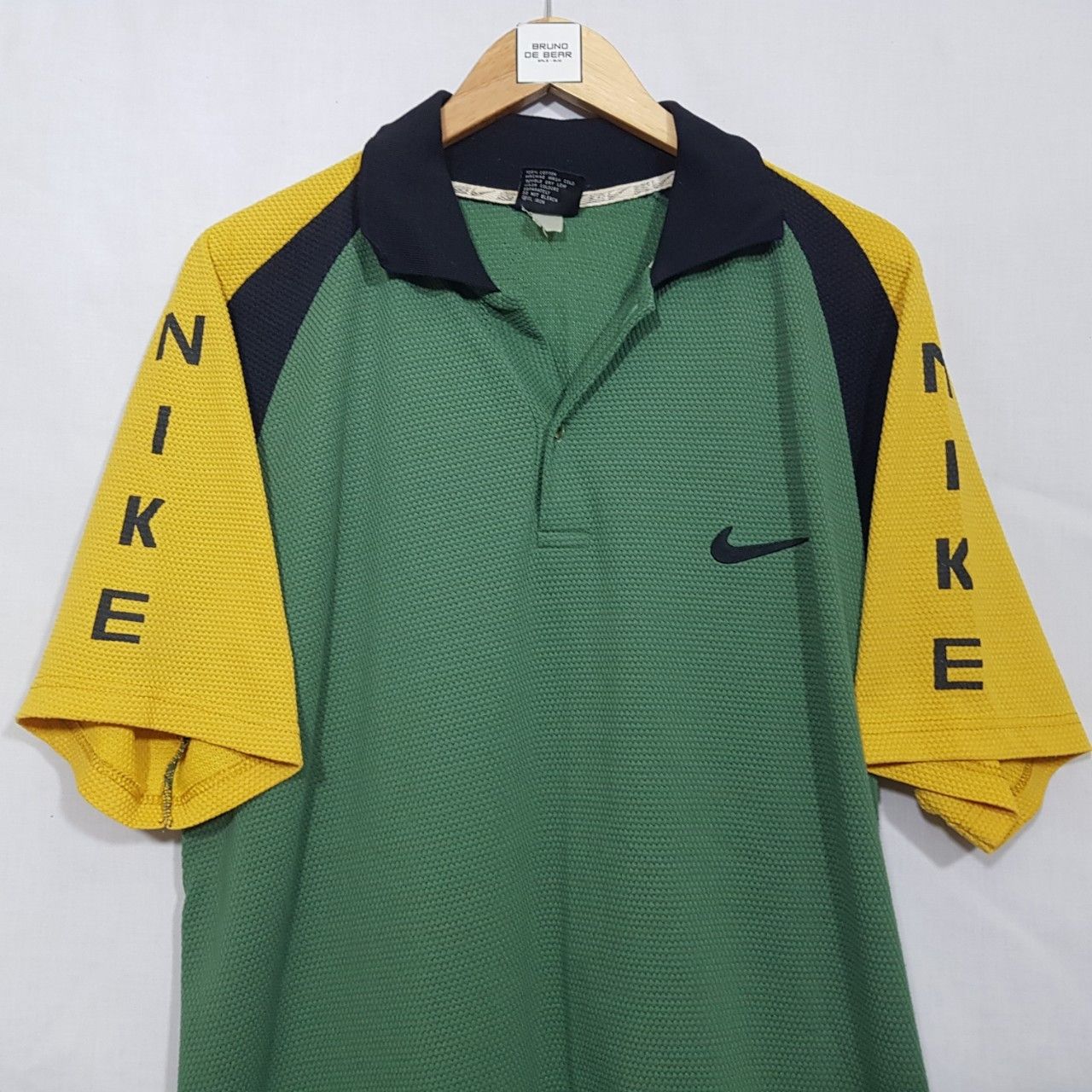Vintage 90's NIKE Just Do It Polos Shirt Two Tone