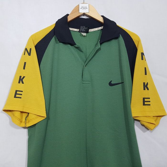 90'S Nike short sleeve polo shirt, men's XL size, vintage cotton green type Vintage Second Hand main image 0