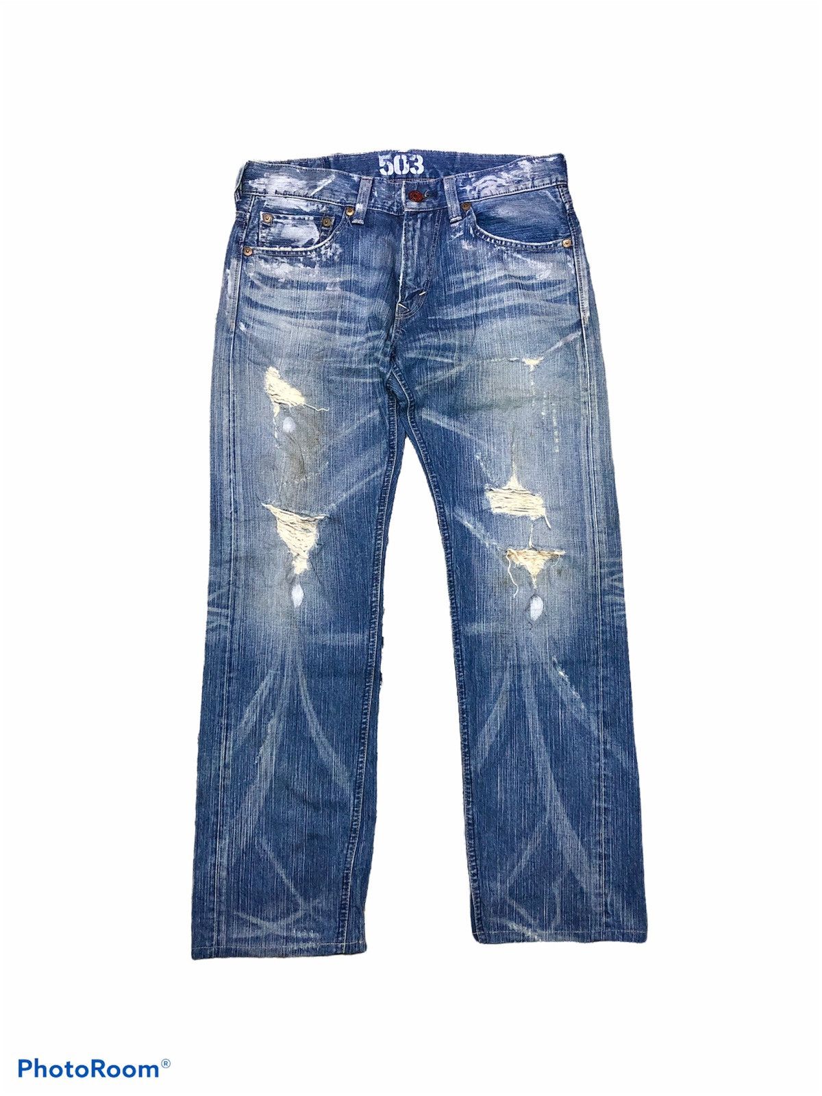 Edwin EDWIN 503 DISTRESSED PAINTED DENIM Size US 34 / EU 50 - 1 Thumbnail