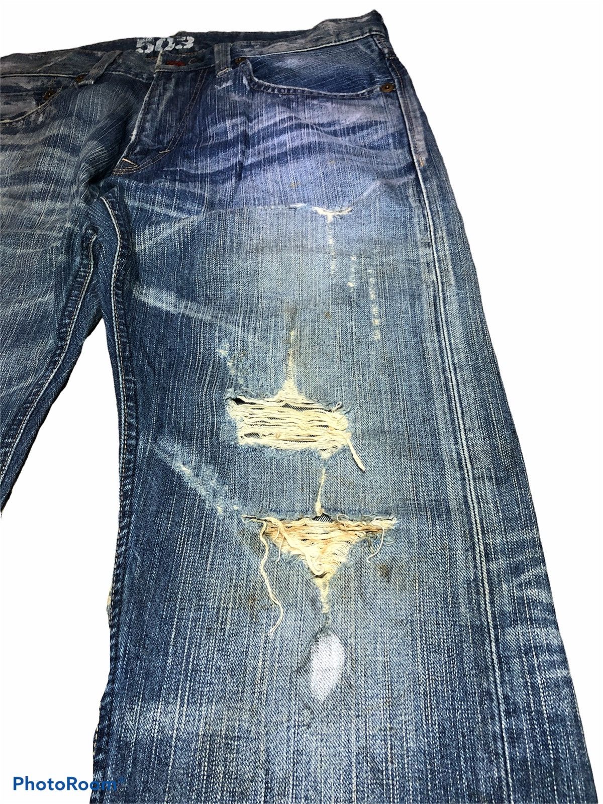 Edwin EDWIN 503 DISTRESSED PAINTED DENIM Size US 34 / EU 50 - 6 Thumbnail