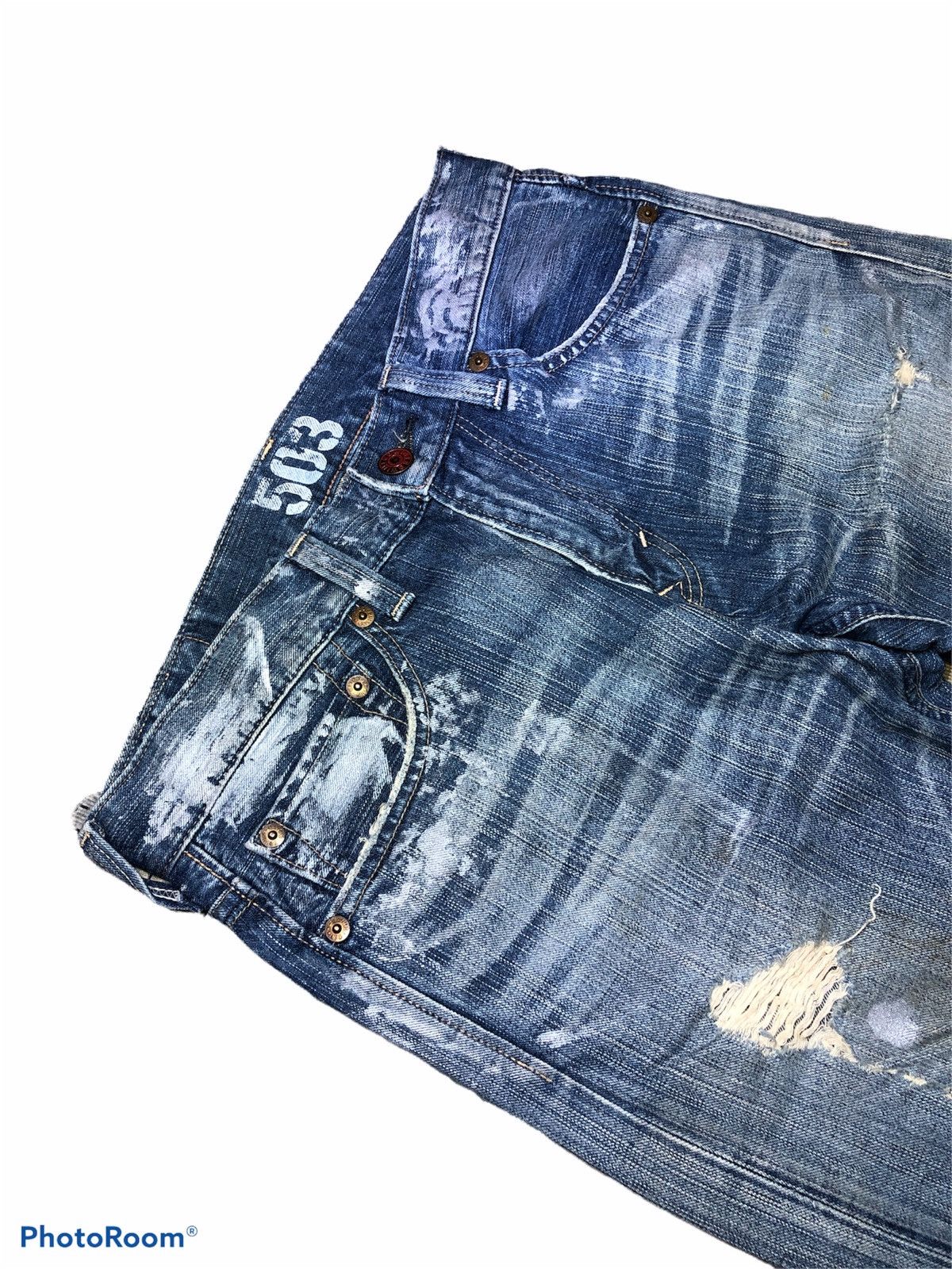 Edwin EDWIN 503 DISTRESSED PAINTED DENIM Size US 34 / EU 50 - 7 Thumbnail