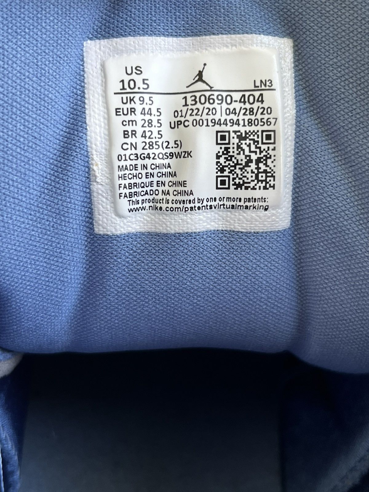 Jordan Brand × Nike × Vintage Jordan 12 Retro “Indigo” 2020 Size US 10.5 / EU 43-44 - 8 Thumbnail