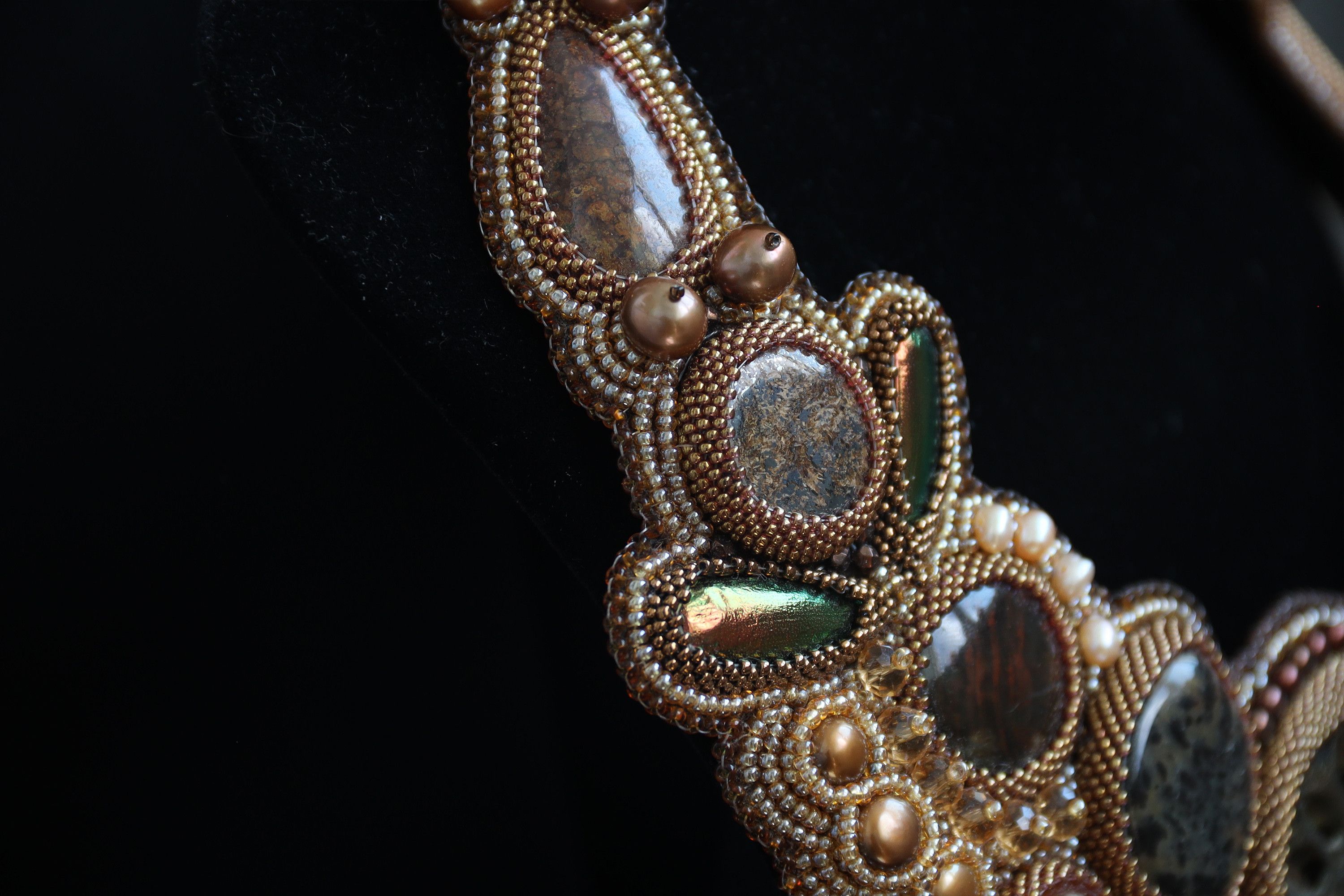 Other Bohemian Beaded Necklace Natural Gemstones Beaded Bib Size ONE SIZE - 3 Thumbnail
