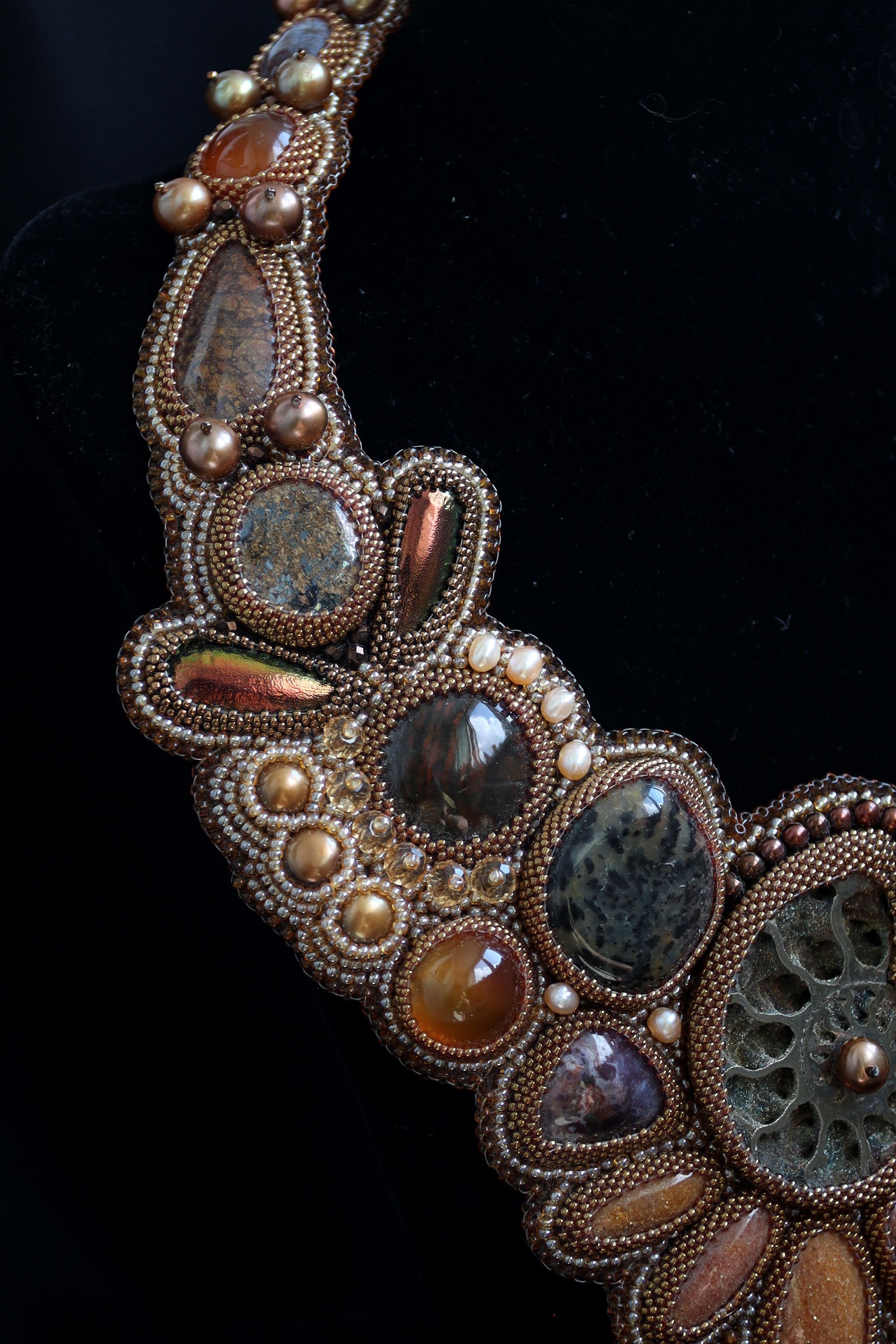 Other Bohemian Beaded Necklace Natural Gemstones Beaded Bib Size ONE SIZE - 5 Thumbnail