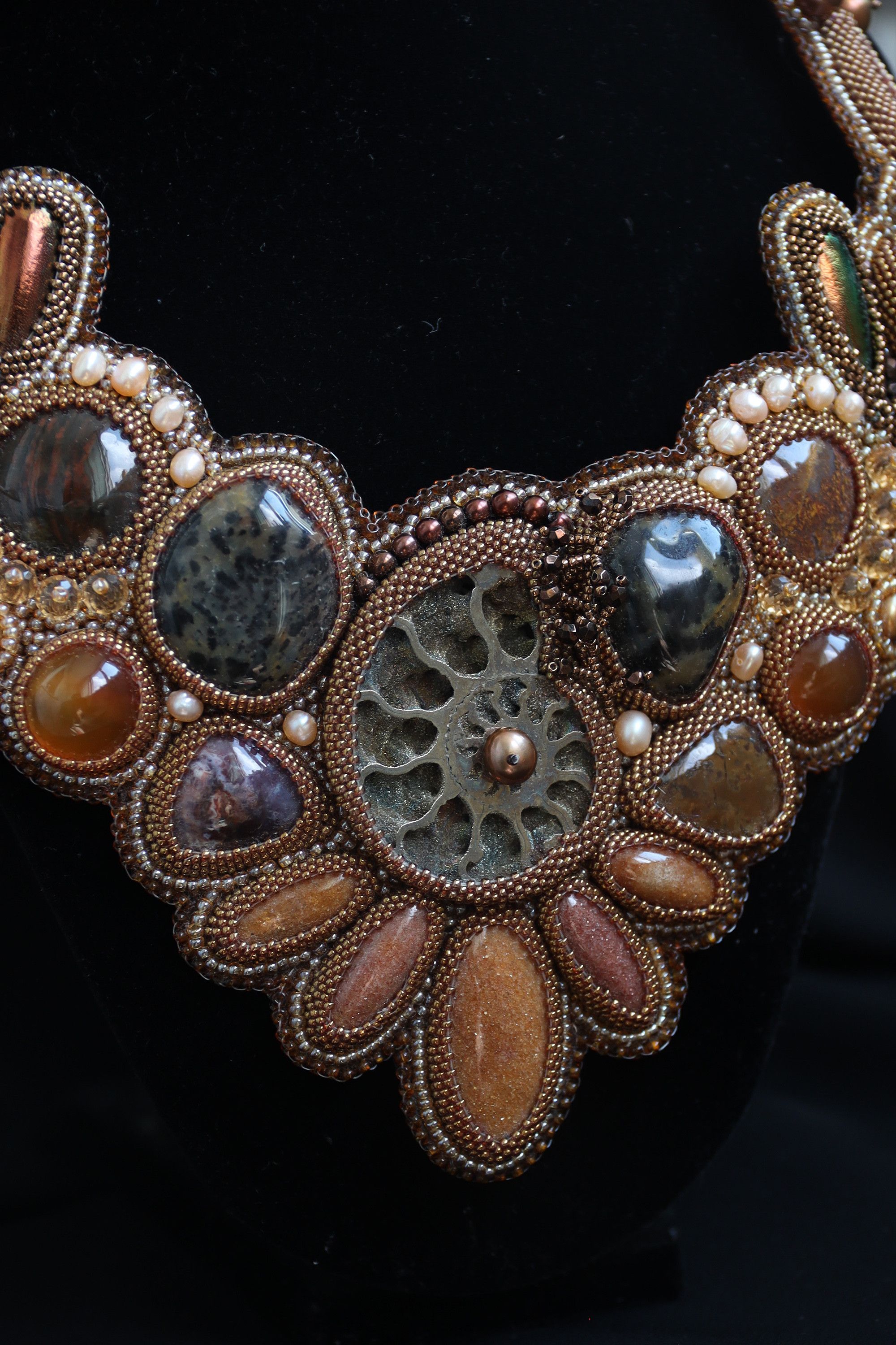 Other Bohemian Beaded Necklace Natural Gemstones Beaded Bib Size ONE SIZE - 7 Thumbnail