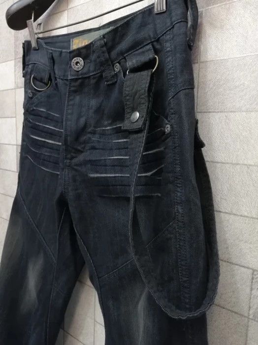Japanese Brand Zip Element Punk Bondage Grunge Suspender Jeans Size US 28 / EU 44 - 6 Thumbnail