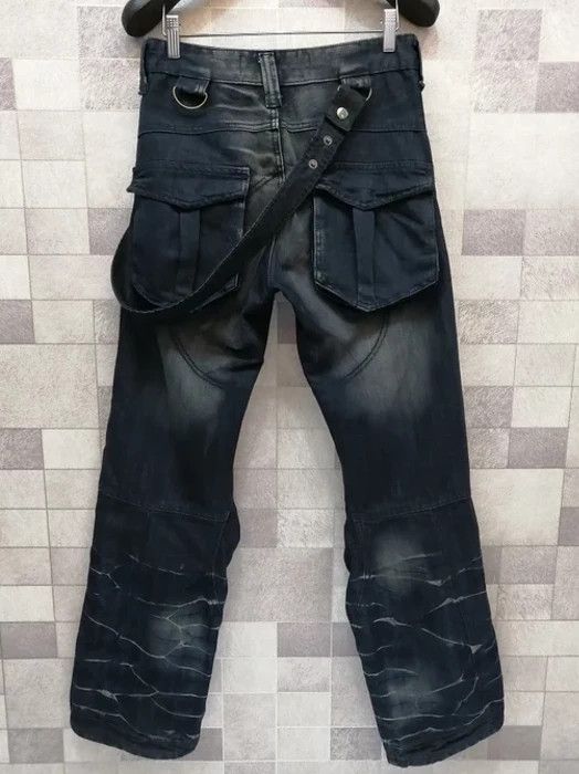 Japanese Brand Zip Element Punk Bondage Grunge Suspender Jeans Size US 28 / EU 44 - 9 Thumbnail