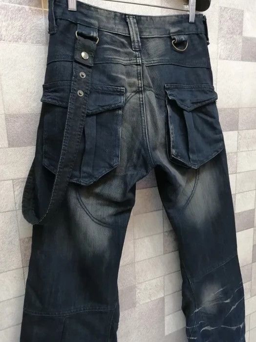 Japanese Brand Zip Element Punk Bondage Grunge Suspender Jeans Size US 28 / EU 44 - 8 Thumbnail