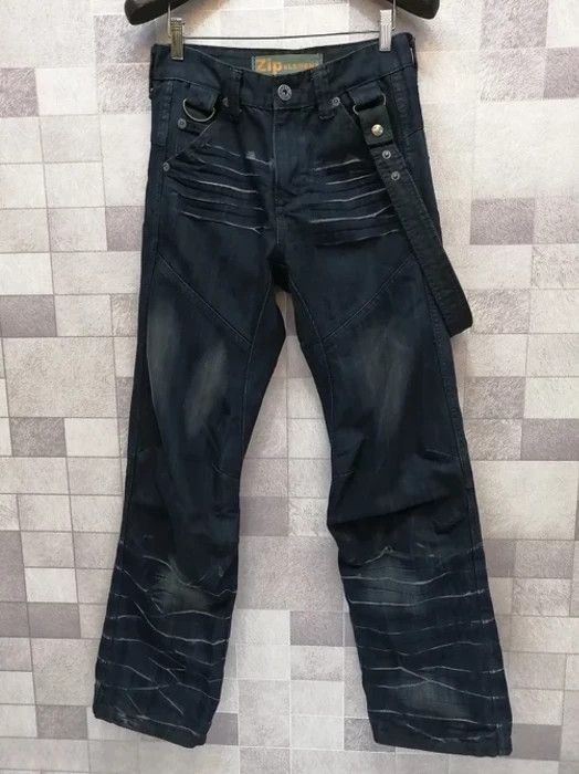 Japanese Brand Zip Element Punk Bondage Grunge Suspender Jeans Size US 28 / EU 44 - 1 Thumbnail