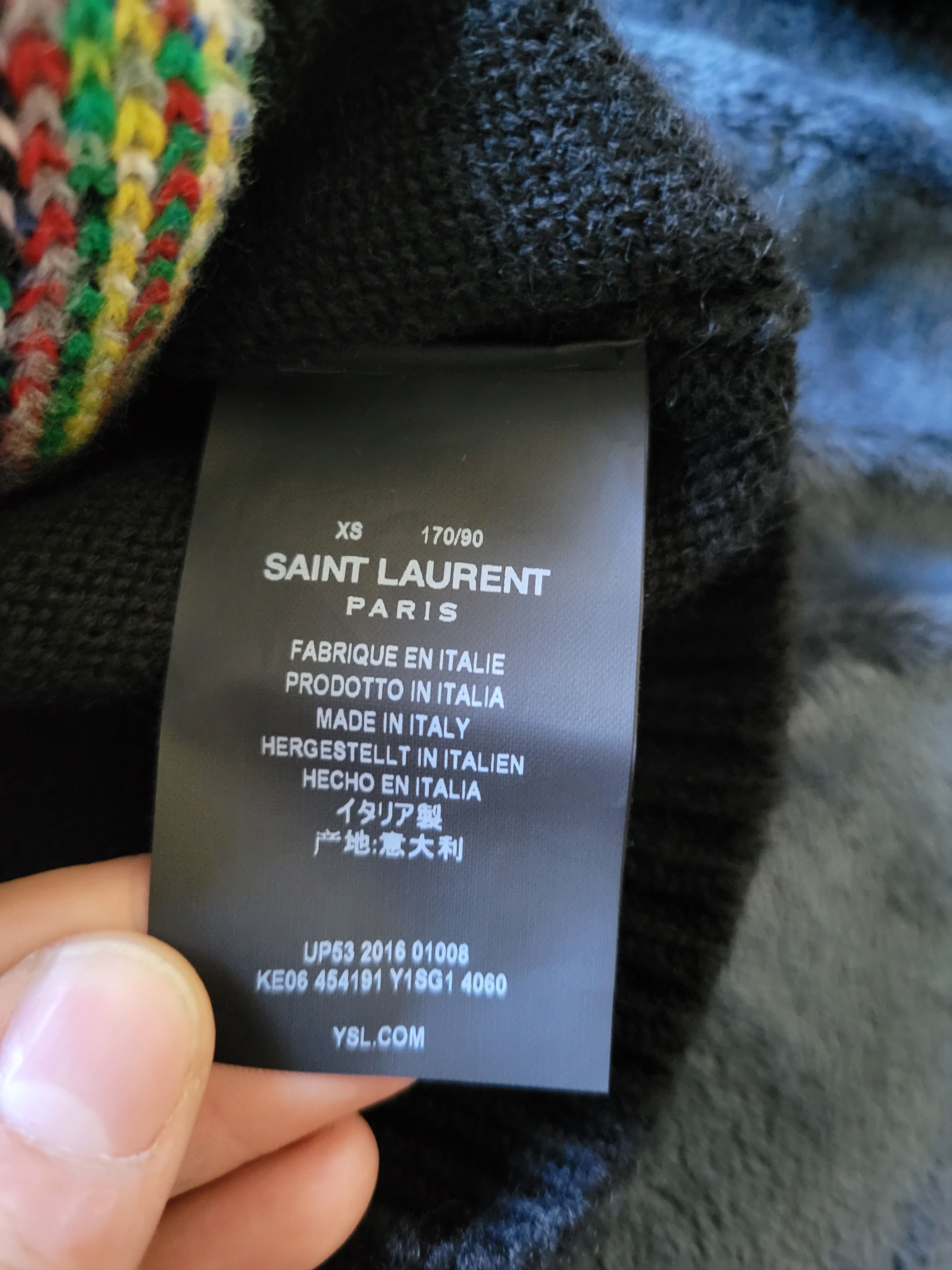 Saint Laurent Paris Saint Laurent Shark Intarsia Knit Sweater Size US XS / EU 42 / 0 - 5 Thumbnail