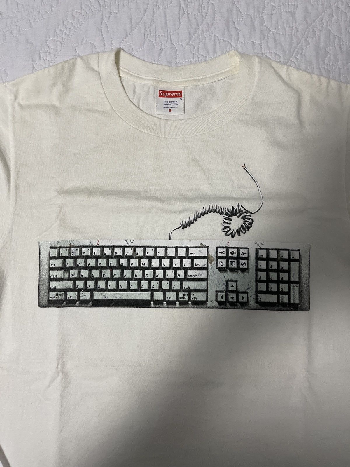 Supreme Supreme SS19 Keyboard Tee White Size US S / EU 44-46 / 1 - 2 Thumbnail