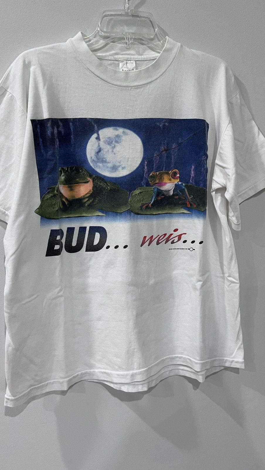 Budweiser 1995 Budweiser BUD Frog Size Large Single Stitch Size US L / EU 52-54 / 3 - 1 Thumbnail