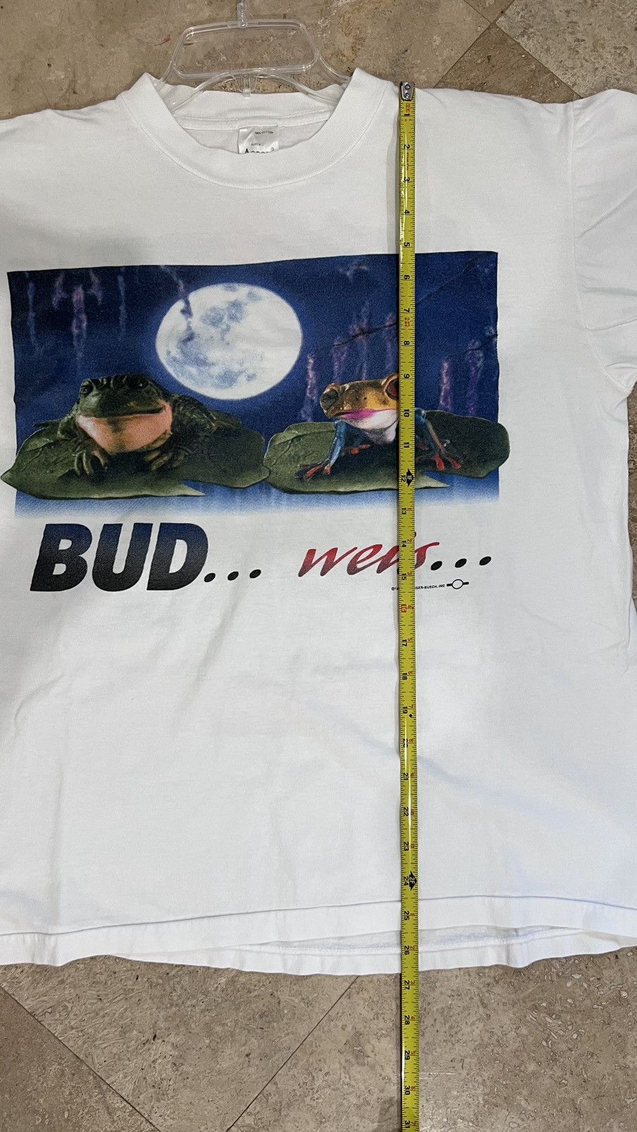 Budweiser 1995 Budweiser BUD Frog Size Large Single Stitch Size US L / EU 52-54 / 3 - 8 Thumbnail