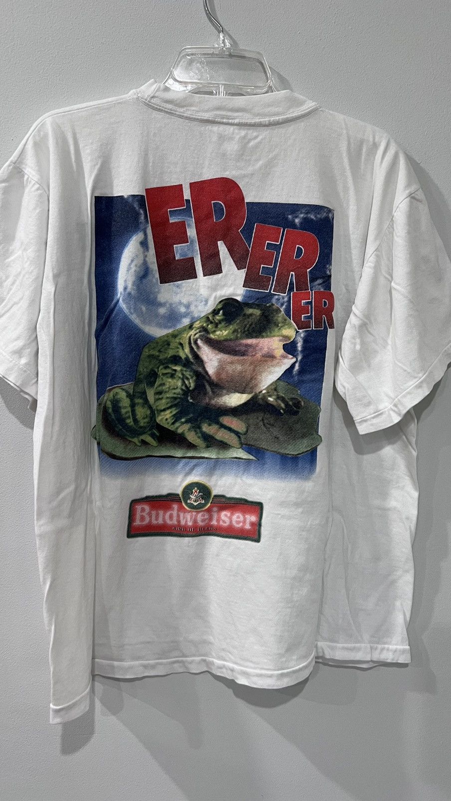 Budweiser 1995 Budweiser BUD Frog Size Large Single Stitch Size US L / EU 52-54 / 3 - 4 Thumbnail