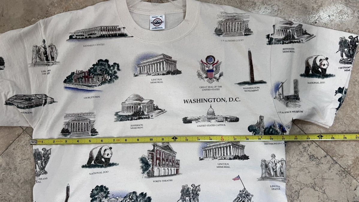 Vintage AOP Washington D.C. Delta Tag Size Large Size US L / EU 52-54 / 3 - 6 Thumbnail
