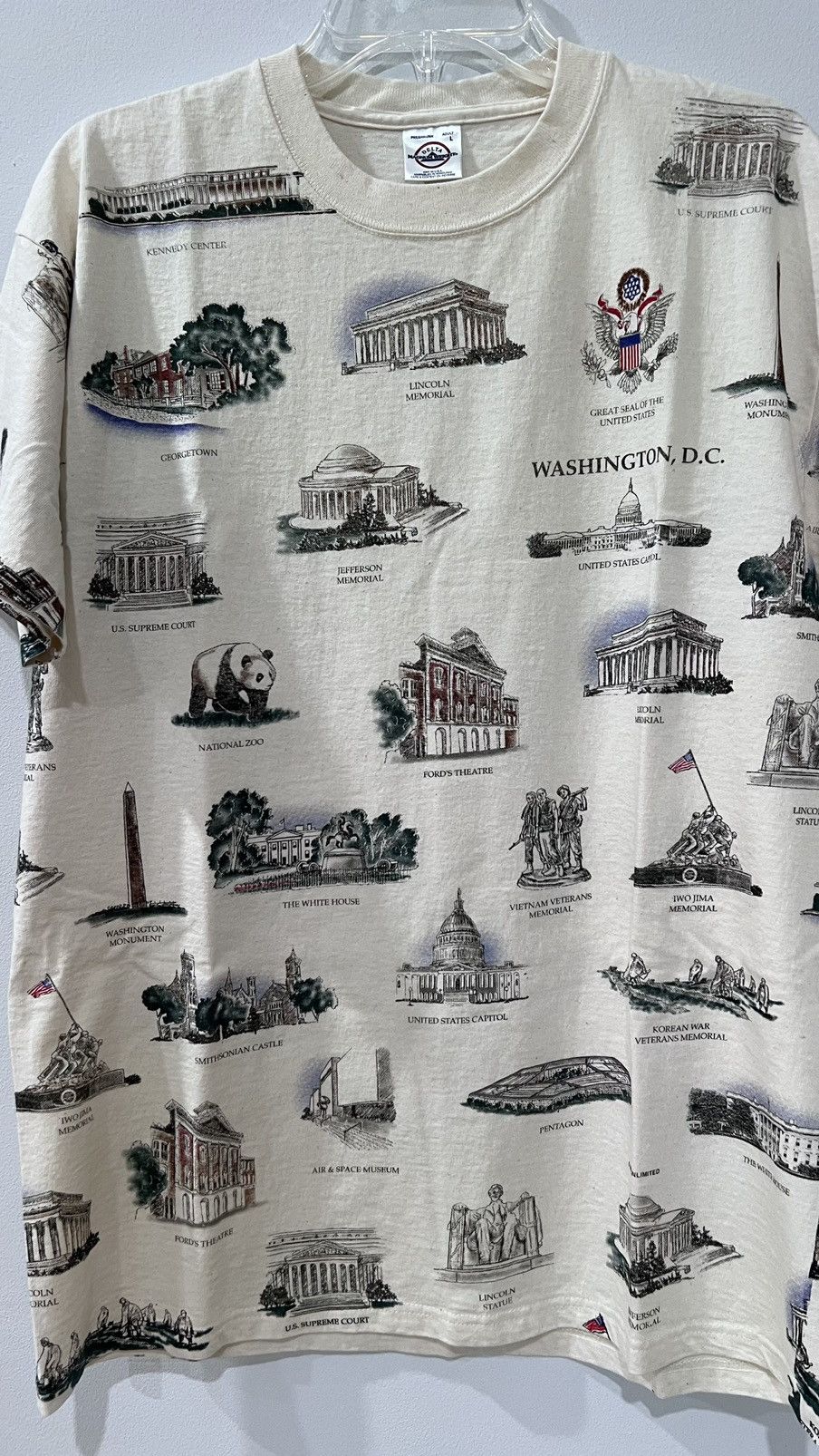 Vintage AOP Washington D.C. Delta Tag Size Large Size US L / EU 52-54 / 3 - 3 Thumbnail