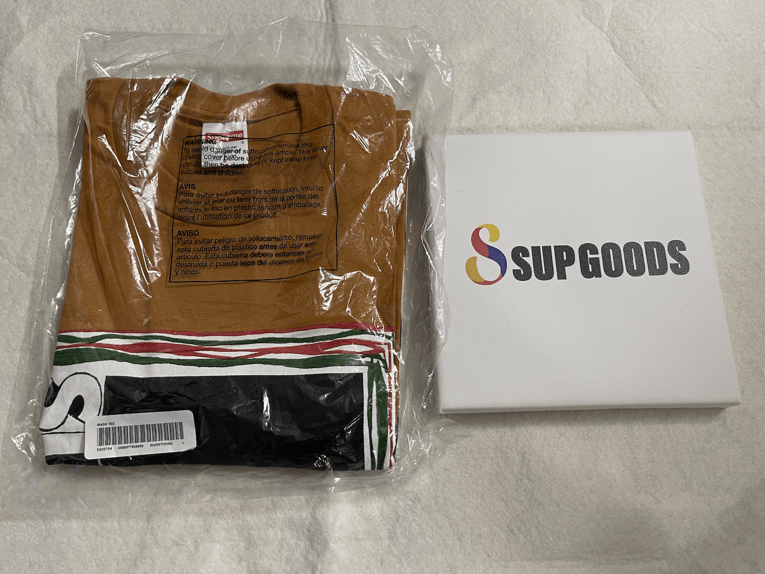 Supreme Supreme Mask Tee Burnt Orange Size (L) Size US L / EU 52-54 / 3 - 5 Thumbnail