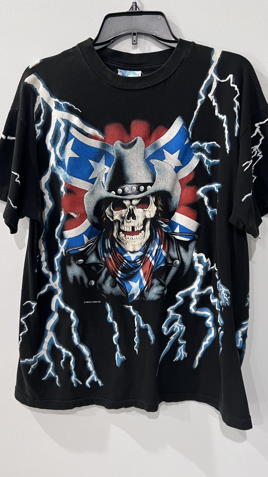 Vintage American Thunder AOP Single Stitch TShirt Size XL Size US XL / EU 56 / 4 - 1 Thumbnail