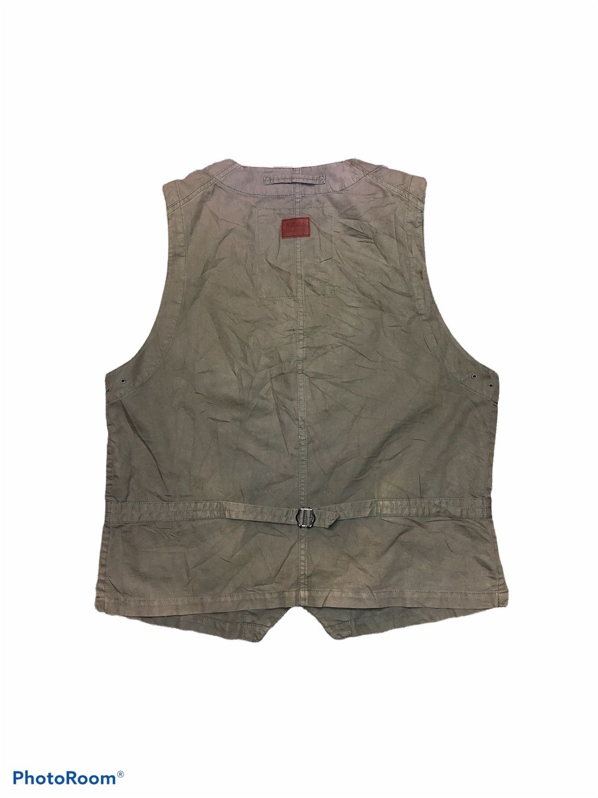 Aigle × Japanese Brand AIGLE GREEN SUN FADED VEST Size 44L - 2 Thumbnail