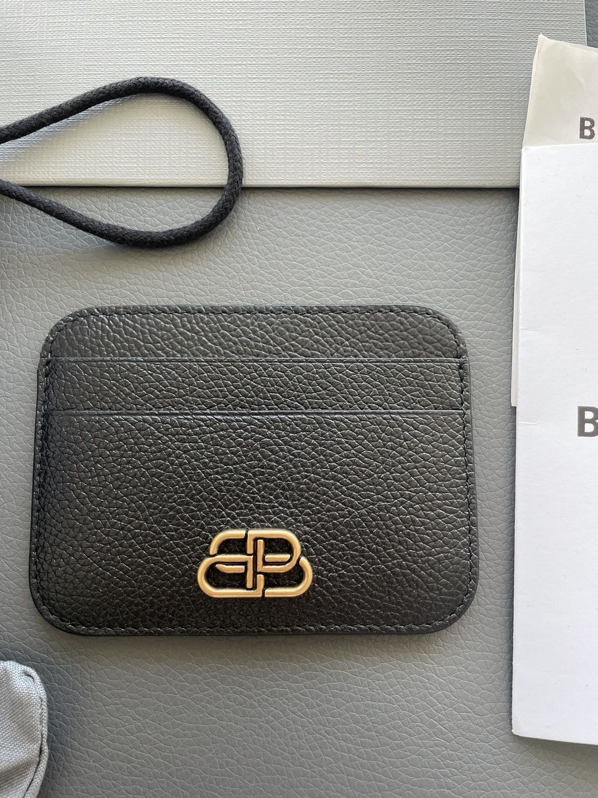 Balenciaga NEW Rare Runway BB Logo Limited Edition Leather Cardholder Size ONE SIZE - 4 Thumbnail