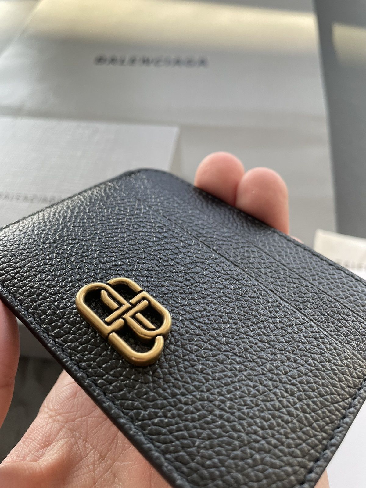 Balenciaga NEW Rare Runway BB Logo Limited Edition Leather Cardholder Size ONE SIZE - 14 Thumbnail