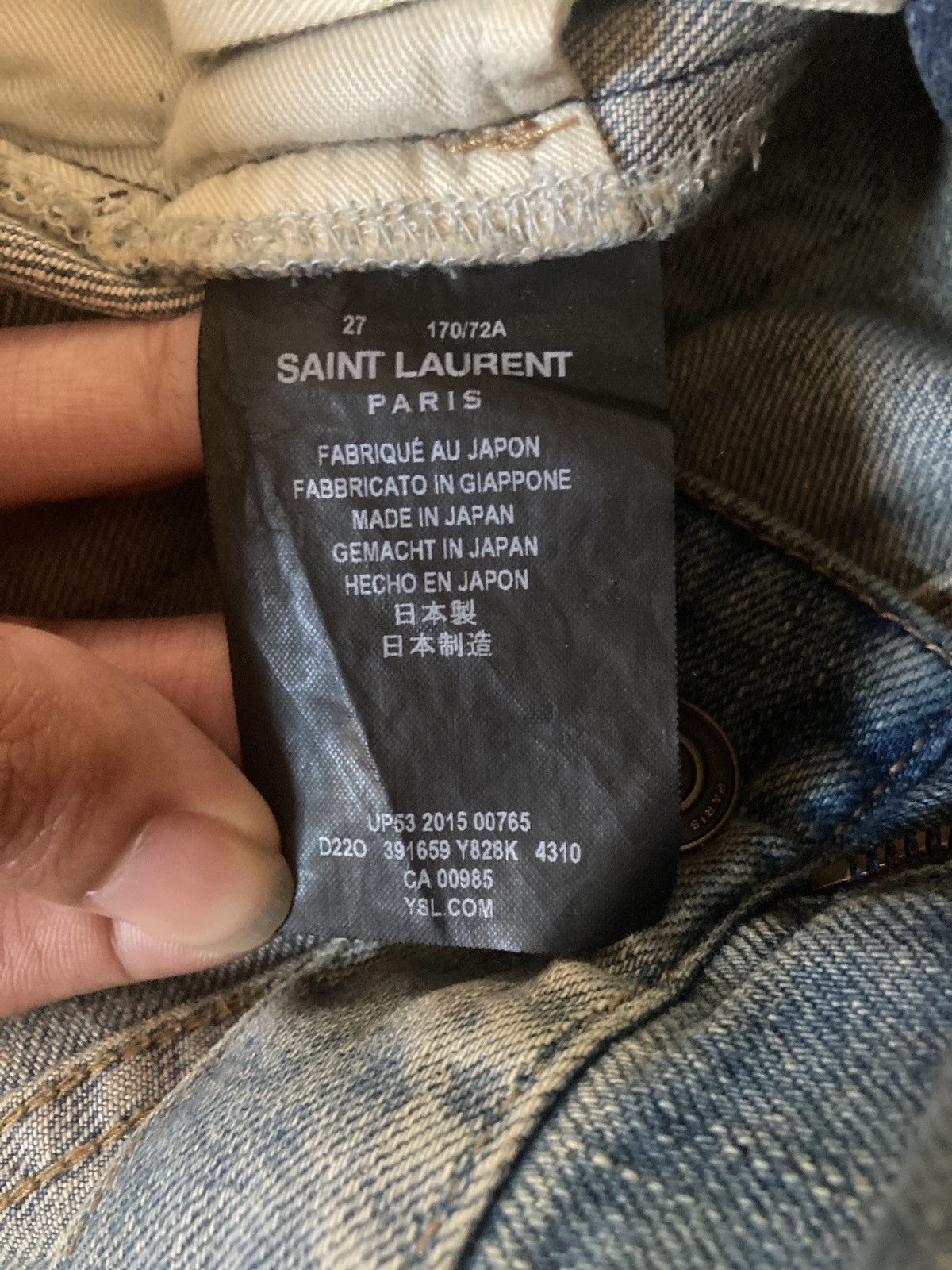 Hedi Slimane × Saint Laurent Paris 2015A/W Crash Denim Size US 28 / EU 44 - 5 Thumbnail