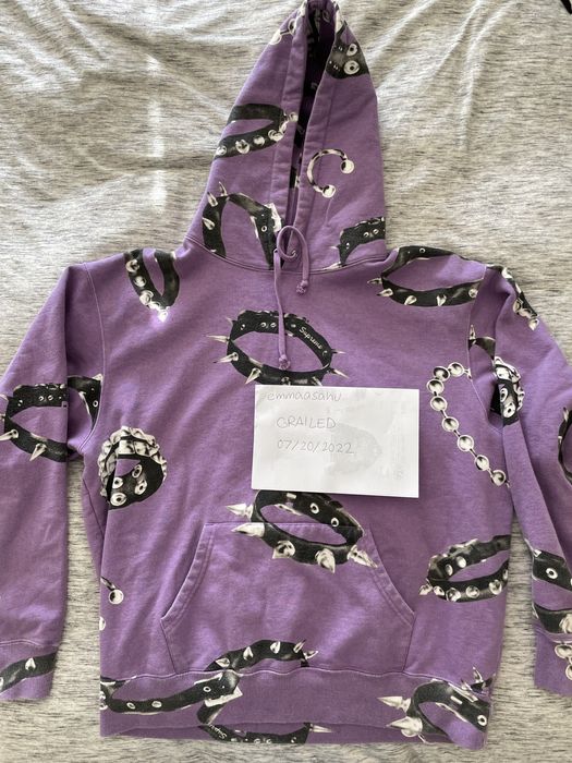 Supreme studded collar discount hoodie