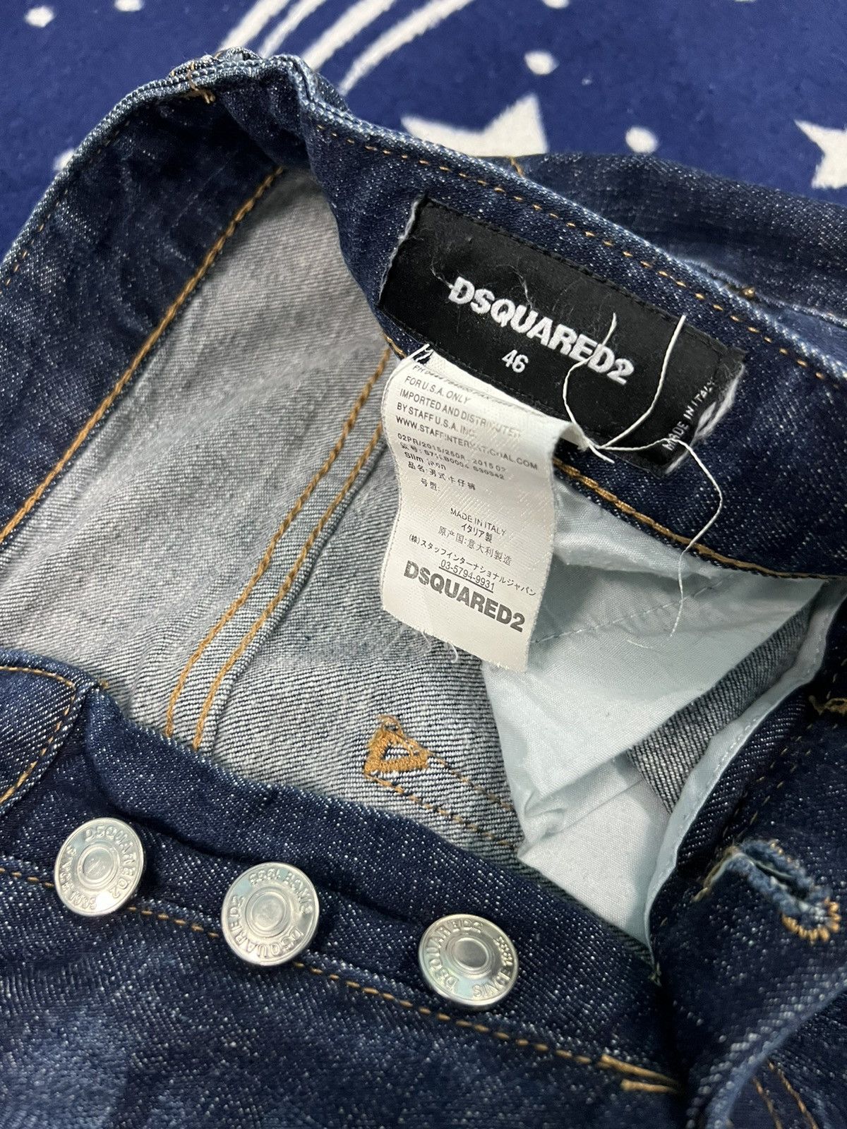 Dsquared2 Rare 💥 DSQUARED2 Distressed Paint Stretch Jeans Size US 31 - 15 Thumbnail
