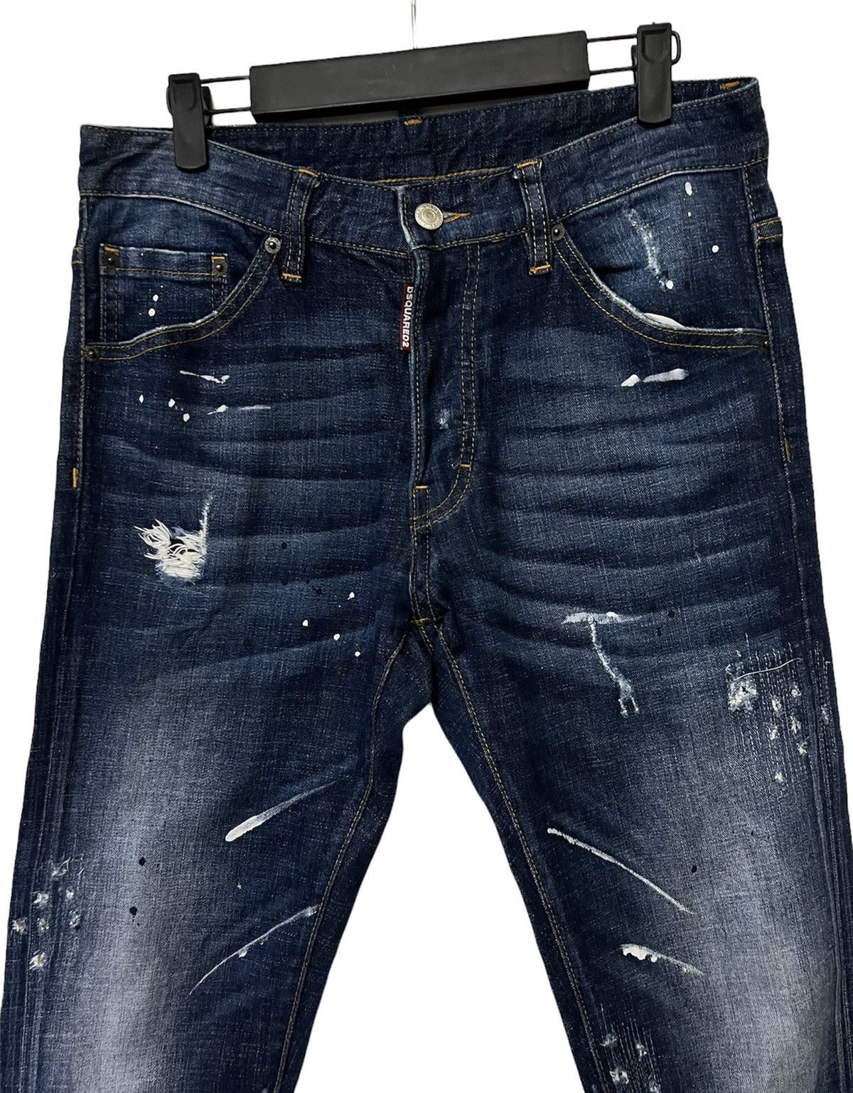 Dsquared2 Rare 💥 DSQUARED2 Distressed Paint Stretch Jeans Size US 31 - 2 Thumbnail