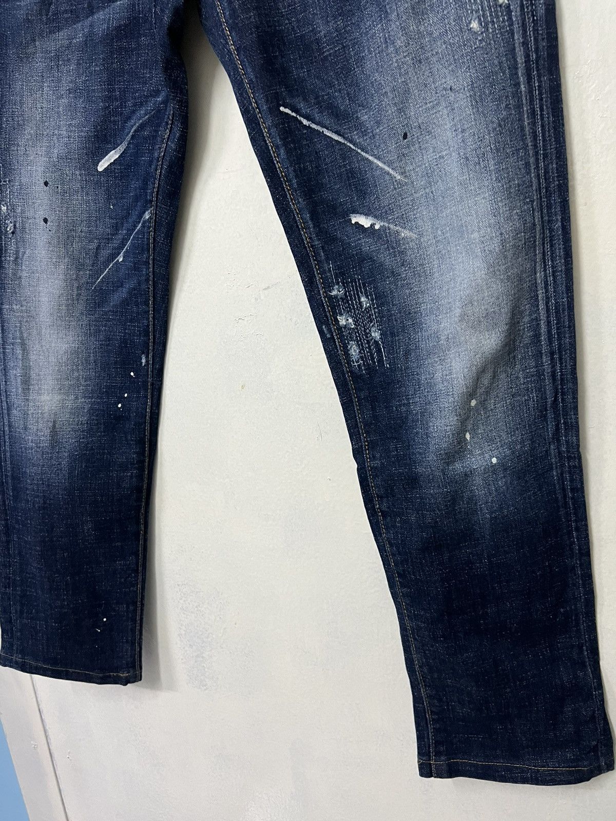Dsquared2 Rare 💥 DSQUARED2 Distressed Paint Stretch Jeans Size US 31 - 6 Thumbnail