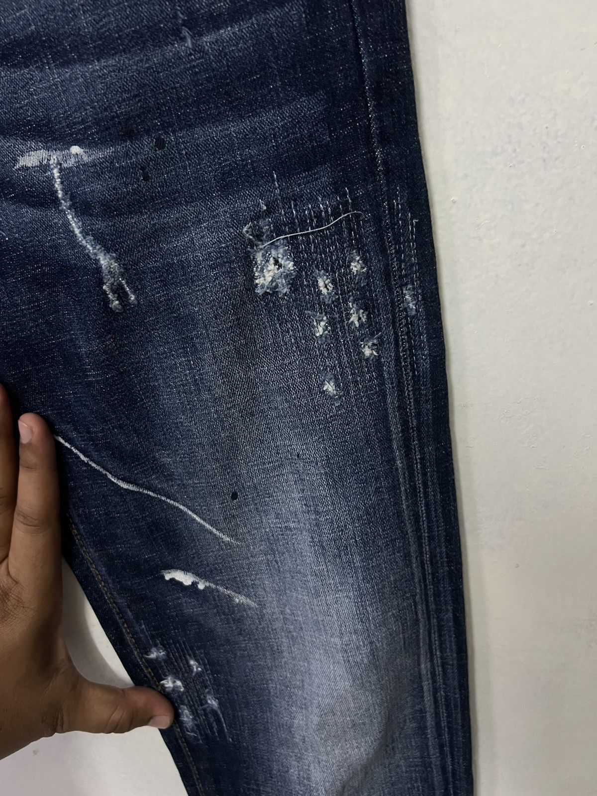 Dsquared2 Rare 💥 DSQUARED2 Distressed Paint Stretch Jeans Size US 31 - 8 Thumbnail