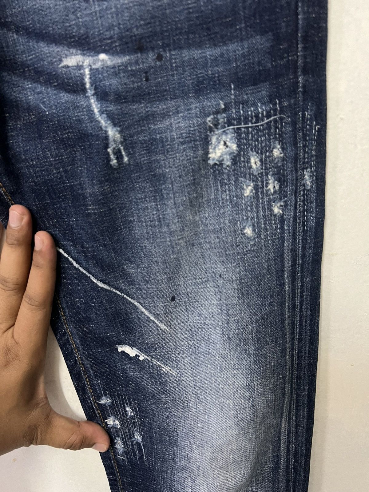Dsquared2 Rare 💥 DSQUARED2 Distressed Paint Stretch Jeans Size US 31 - 7 Thumbnail